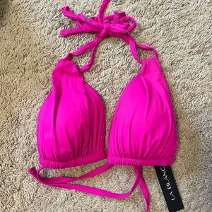 NWT Sz 10 La Blanca Island Goddess Bright Pink Bikini Top